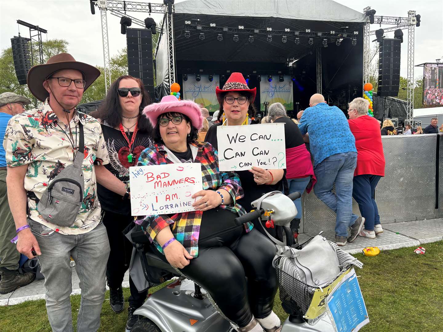 James Ironside-Bown, with Marnie Ironside, Lorraine Ironside-Bown and her sister in law Sheila Ironside.