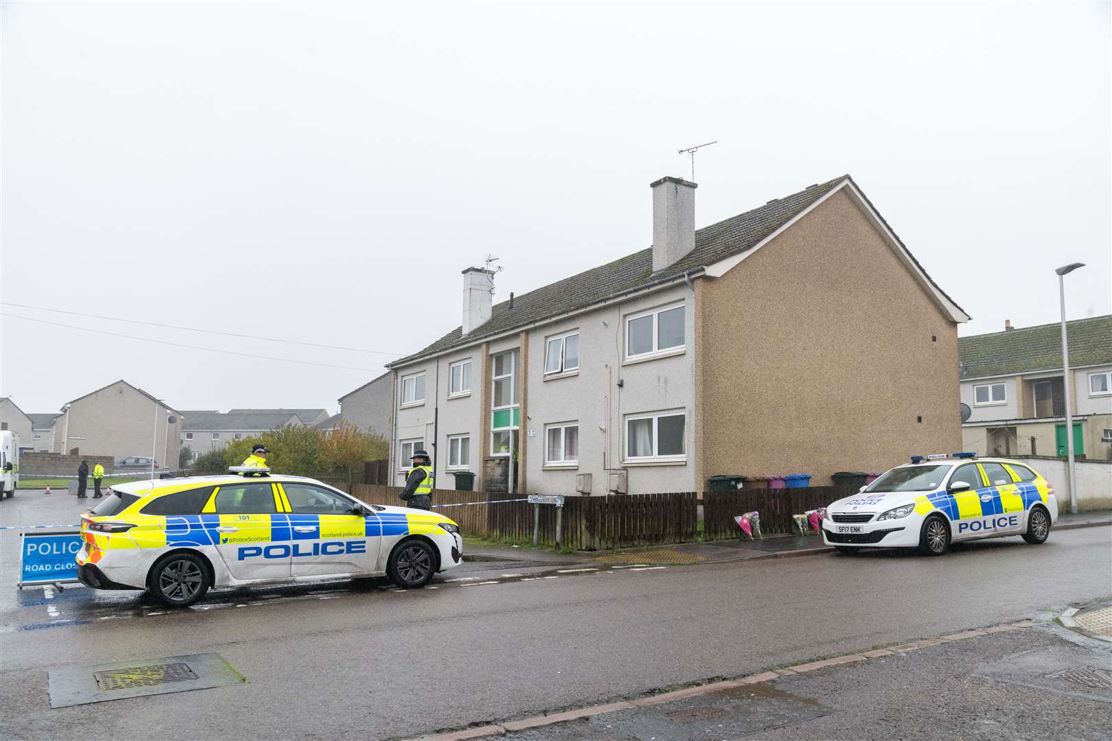 The property remains cordoned off. Picture: Beth Taylor