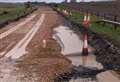 A96 remains closed near Keith after roadwork site flooding