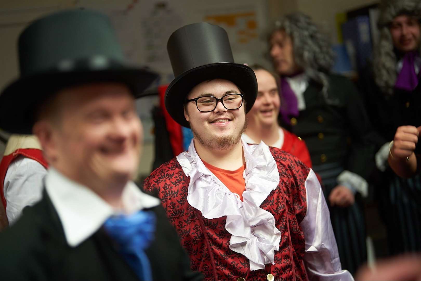 Jason Smith as Fred, Scrooge's nephew.