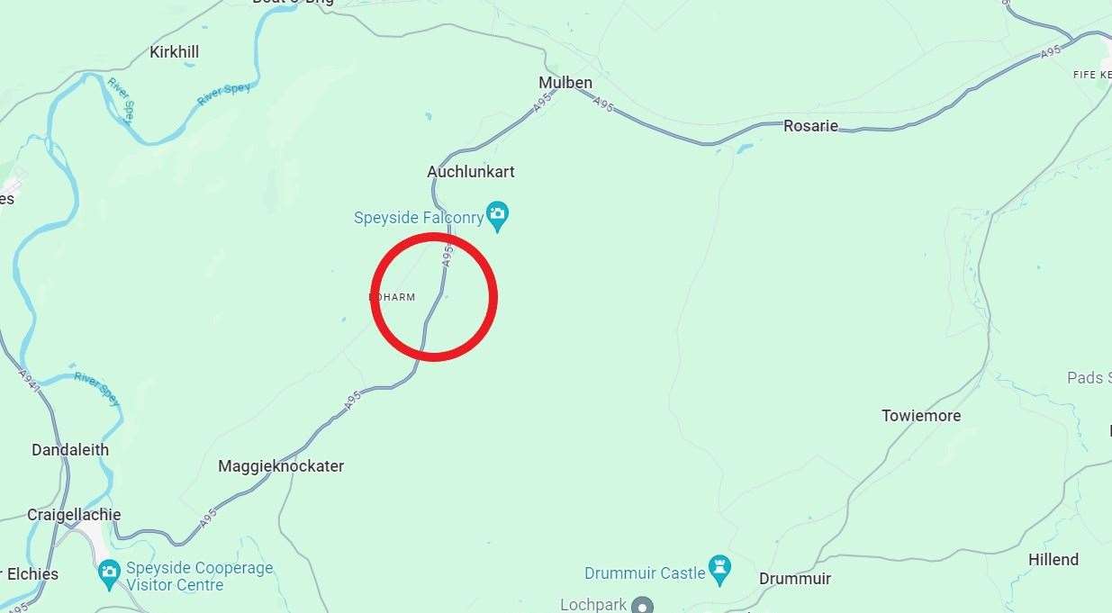 A section of the A95 between Craigellachie and Mulben is being upgraded.