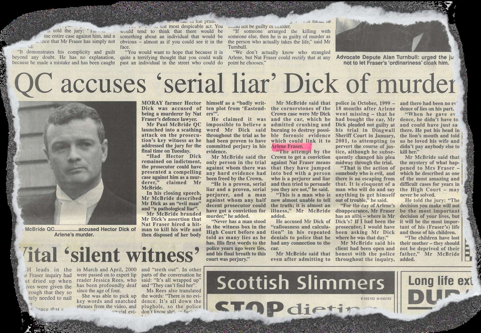 This story appeared in the Northern Scot, January 31, 2003...Picture: Northern Scot