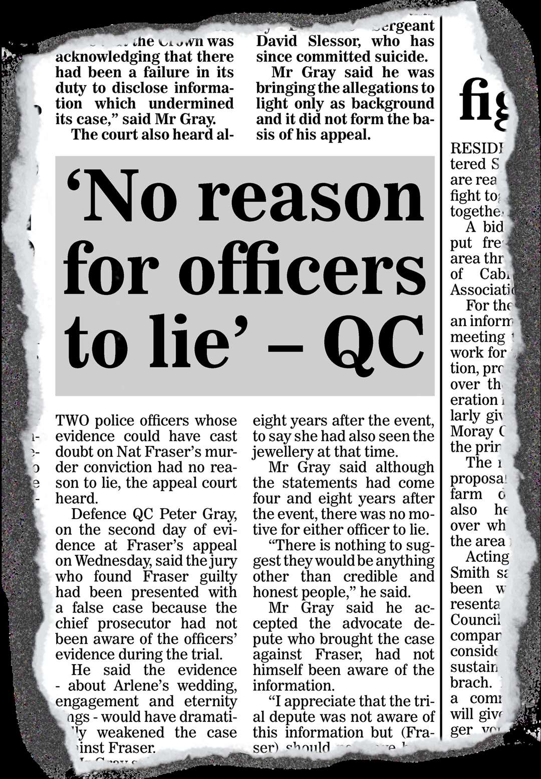 This story appeared in the Northern Scot, November 16, 2007...Picture: Northern Scot