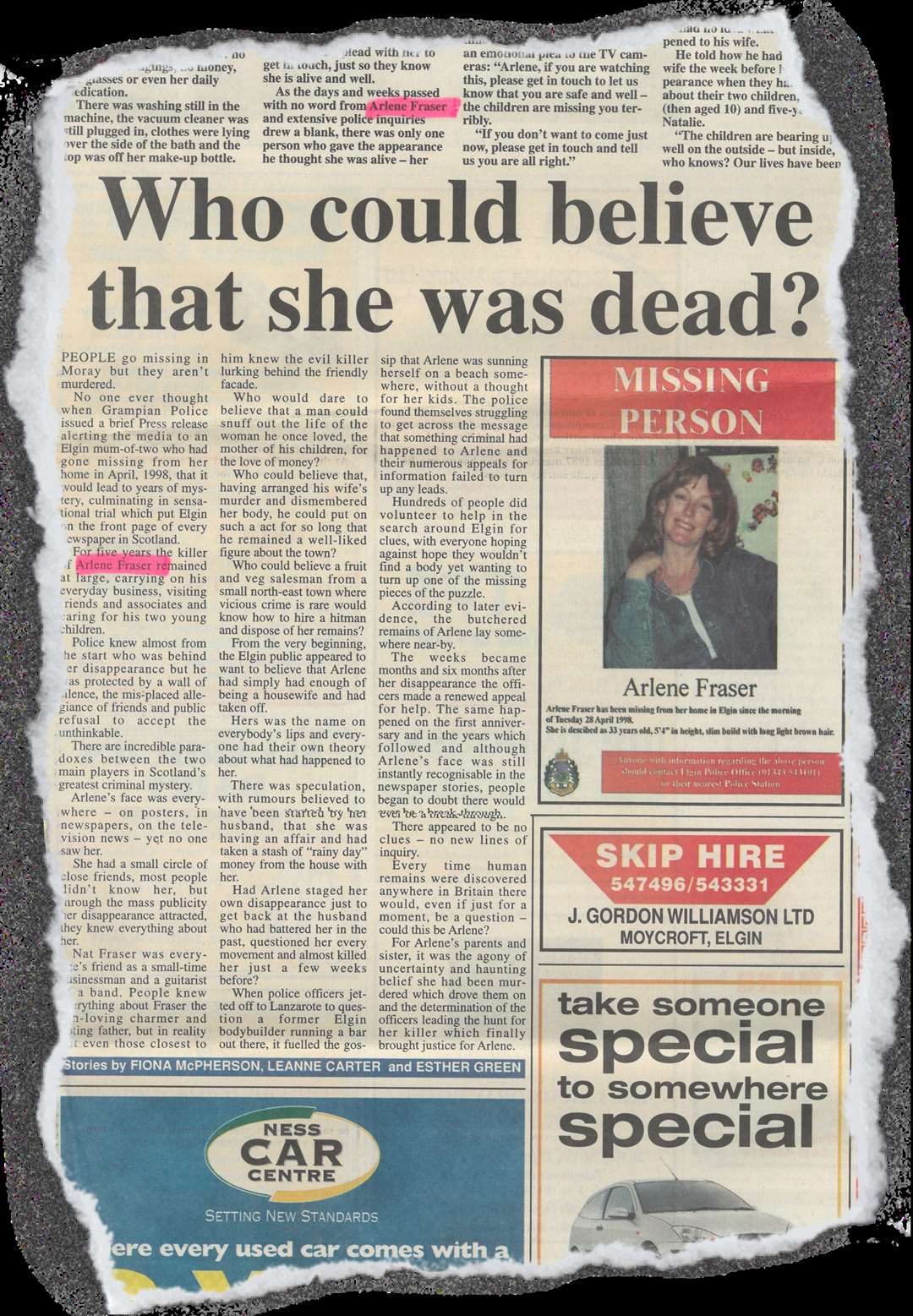 This story appeared in the Northern Scot, January 31, 2003...Picture: Northern Scot