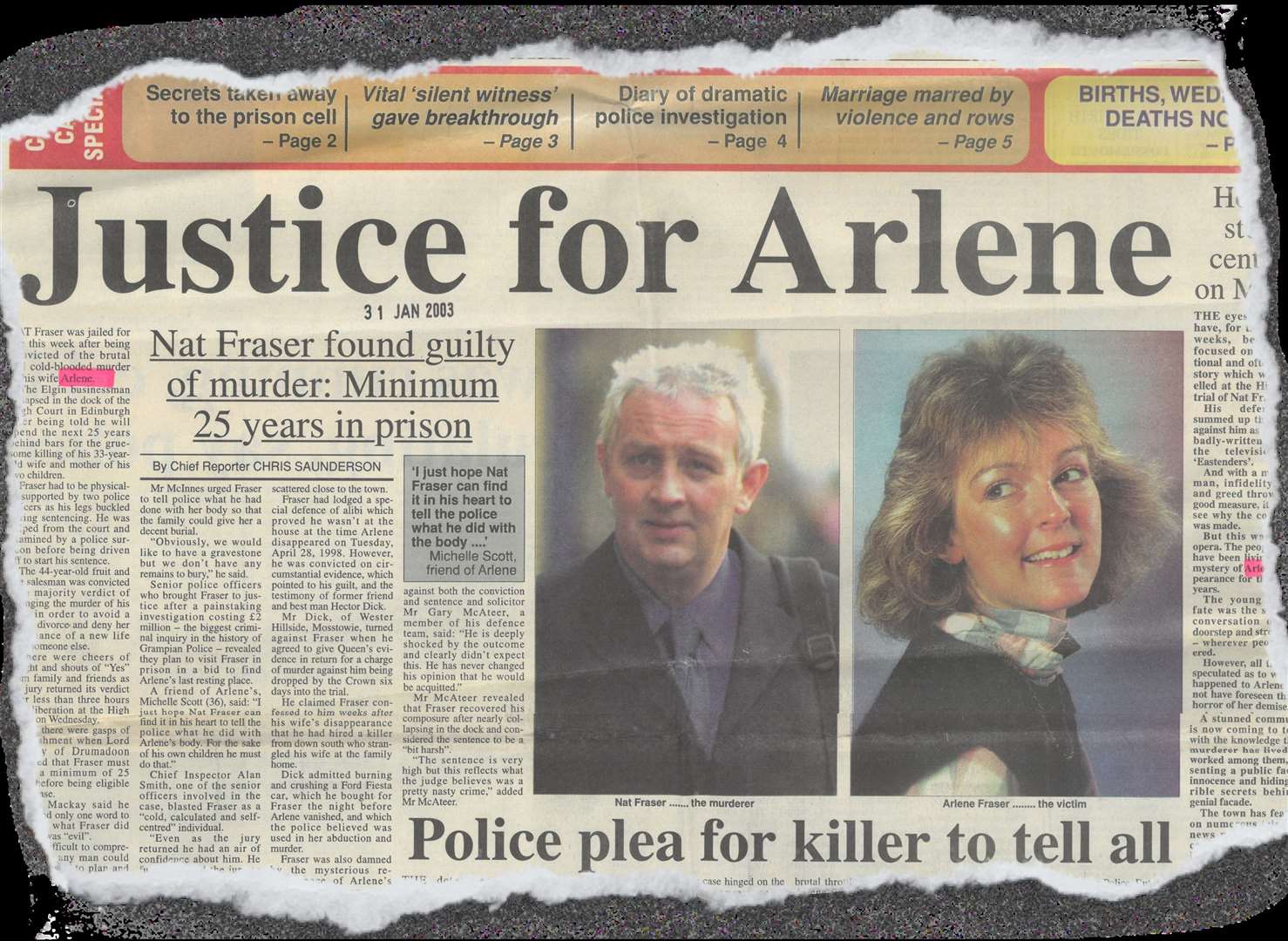 This story appeared in the Northern Scot, January 31, 2003...Picture: Northern Scot