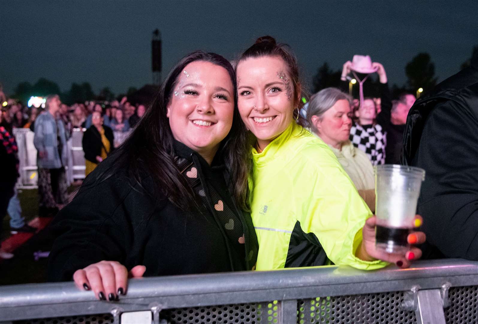 The crowd enjoy the final act on the main stage - Scouting for Girls. MacMoray Music Festival 2024, held at Cooper Park, Elgin. Picture: Daniel Forsyth.