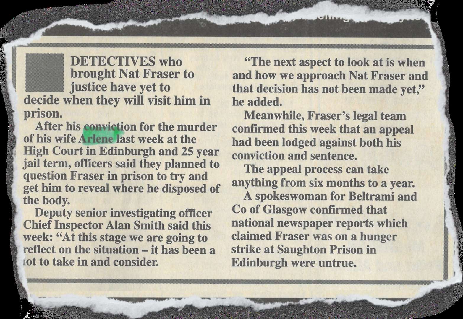 This story appeared in the Northern Scot, February 7, 2003...Picture: Northern Scot