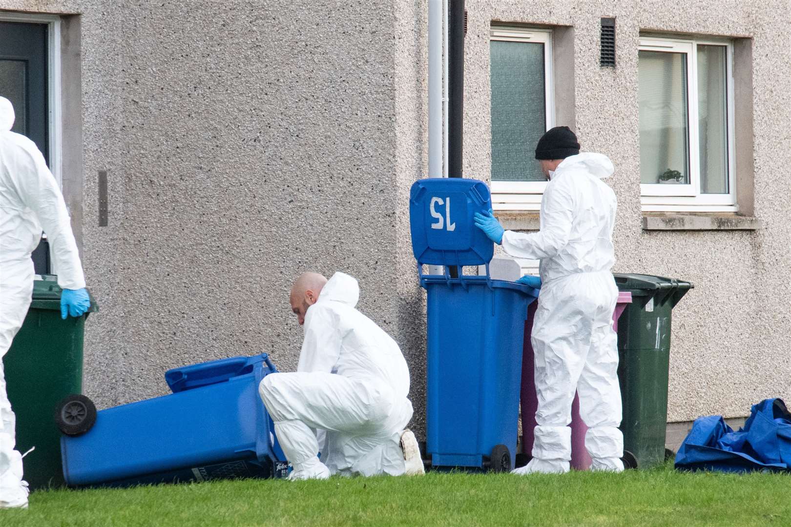 Police are checking bins around the neighbourhood.