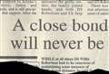 2003 – A close bond which will never be broken