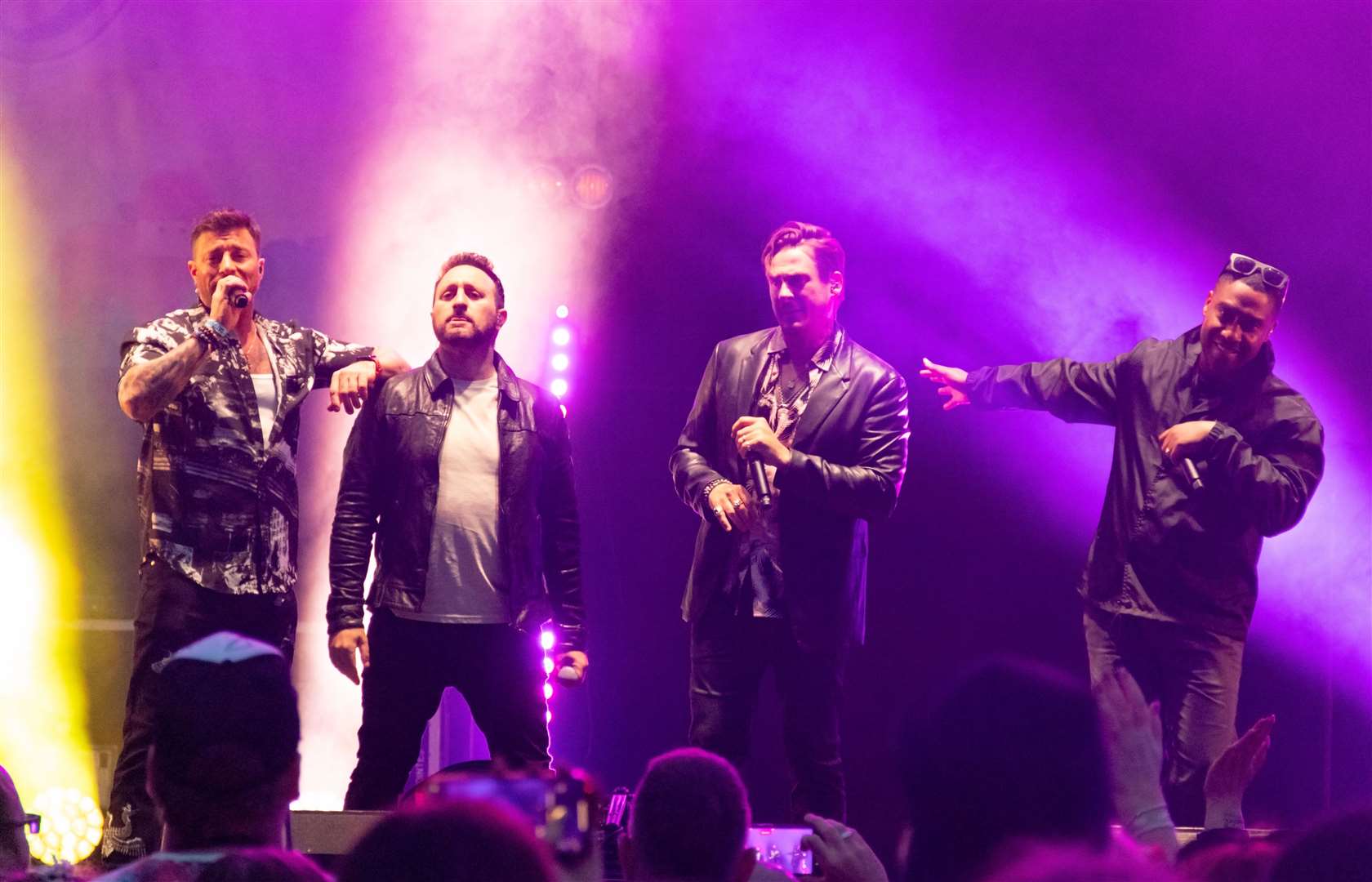 Blue performing on the main stage on Saturday night.MacMoray Music Festival 2024, held at Cooper Park, Elgin.Picture: Beth Taylor
