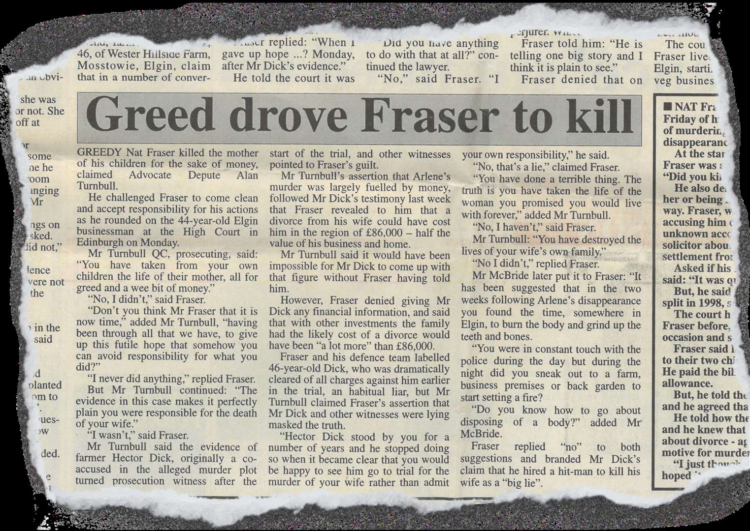 This story appeared in the Northern Scot, January 31, 2003...Picture: Northern Scot