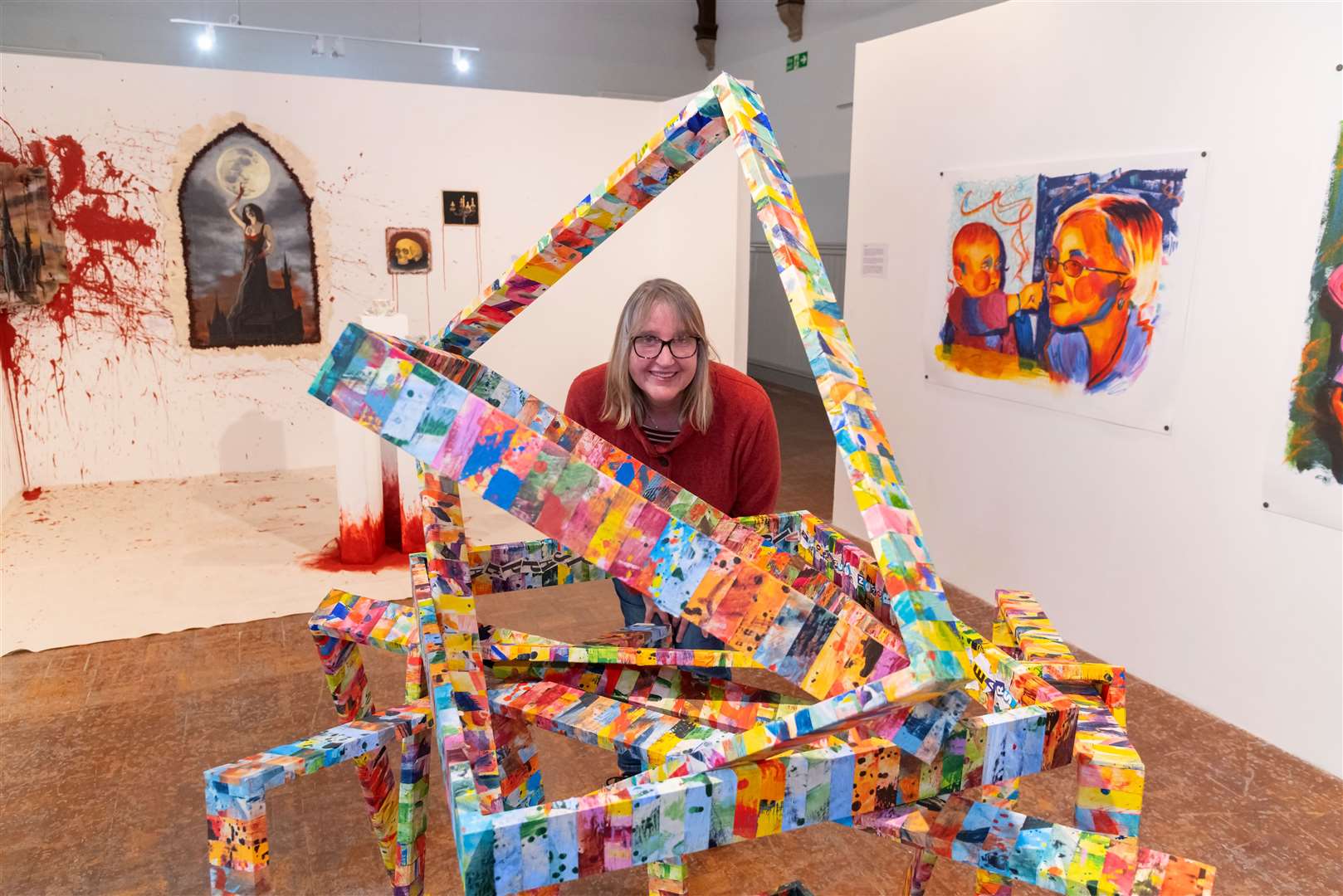 Third Year BA (Hons) Fine Art students are showcasing their work this week. Jan McCormack’s pieces look at the structures that exist within our society. Picture: Beth Taylor