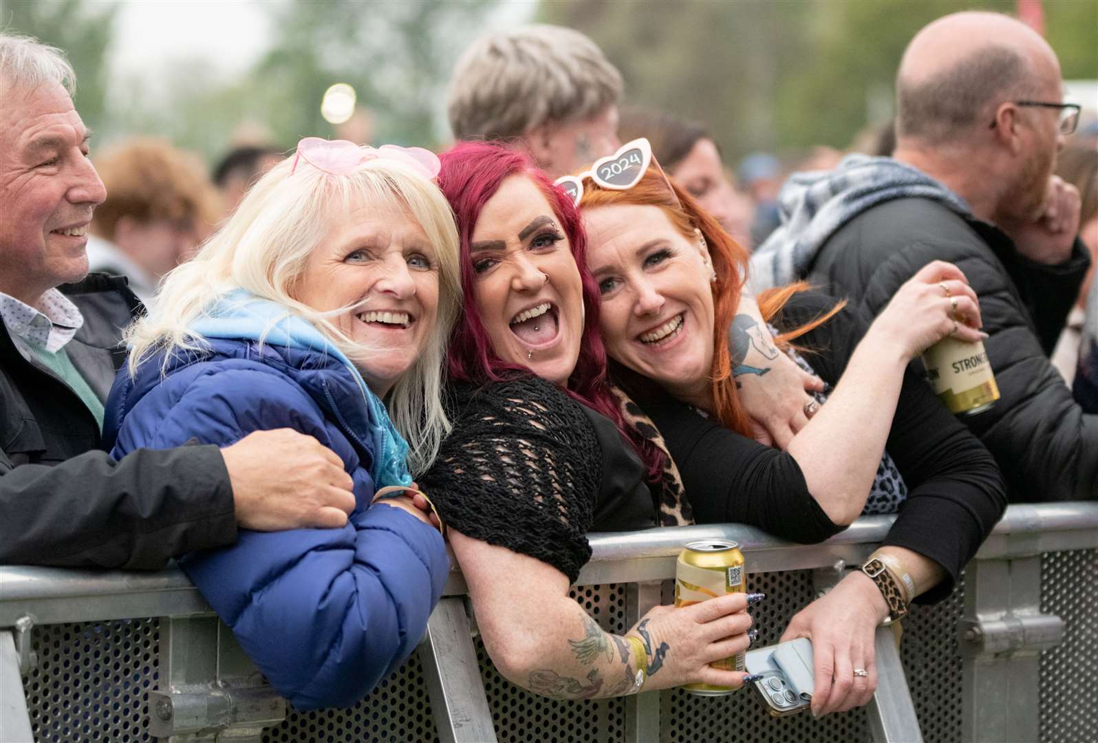 Enjoying Boyzlife.MacMoray Music Festival 2024, held at Cooper Park, Elgin. Picture: Daniel Forsyth.