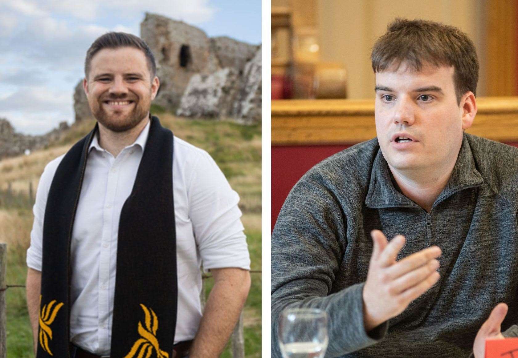 Liberal Democrat candidate for the Moray West, Nairn and Strathspey seat Neil Alexander (left) and Labour candidate James Hynam (right).